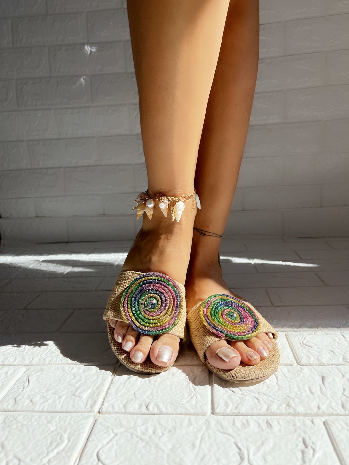 Rainbow Hasır Terlik