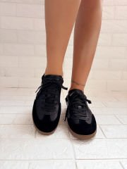 Kozzy Siyah Hakiki Deri Sneaker Ayakkabı